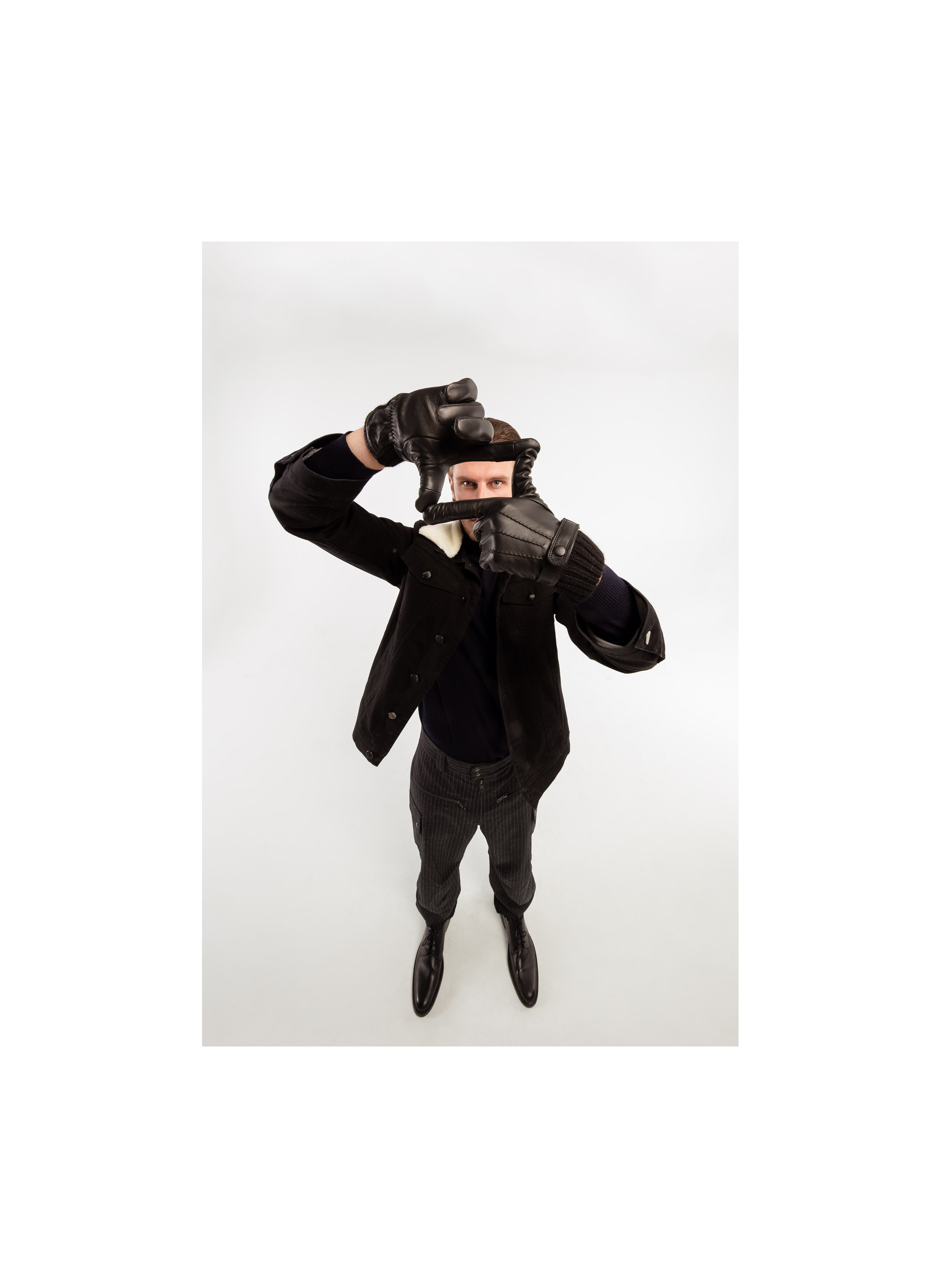 Georges Men's Leather Gloves Lined with Cashmere