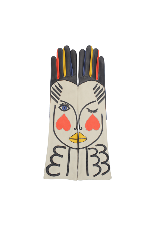 L'Autre Moi Women's Leather Gloves Lined with Silk