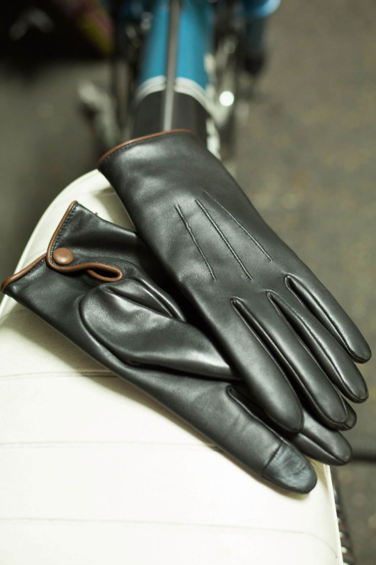 Rick Men's Leather Gloves Lined with Cashmere