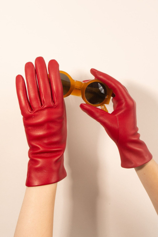 Gants Inès Femme Cuir Doublés Cachemire