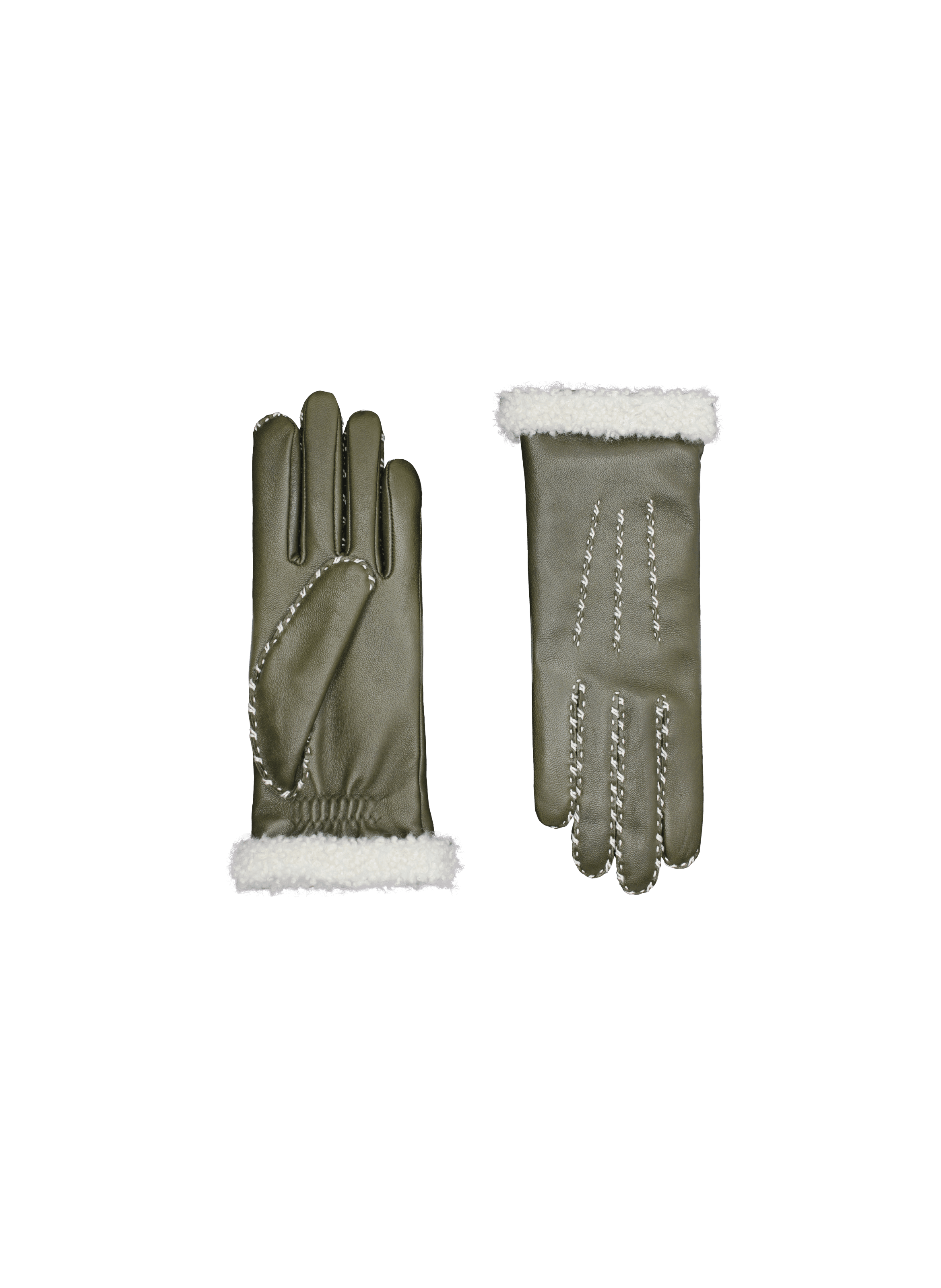 Gants Marie-Louise Femme Cuir Doublés Alpaga