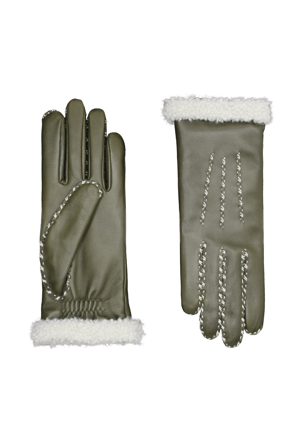 Gants Marie-Louise Femme Cuir Doublés Alpaga