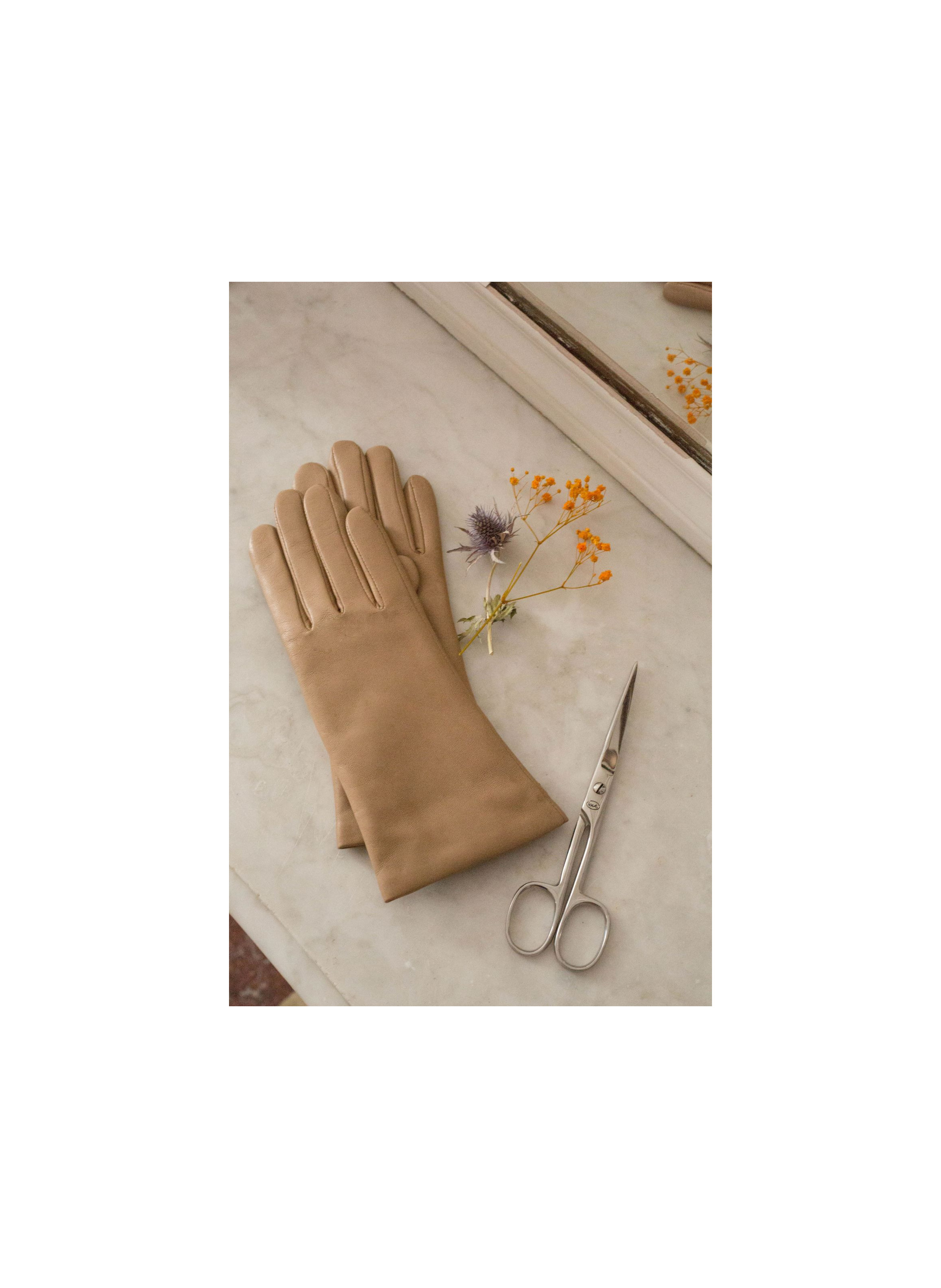 Inès Women's Leather Gloves Lined with Cashmere