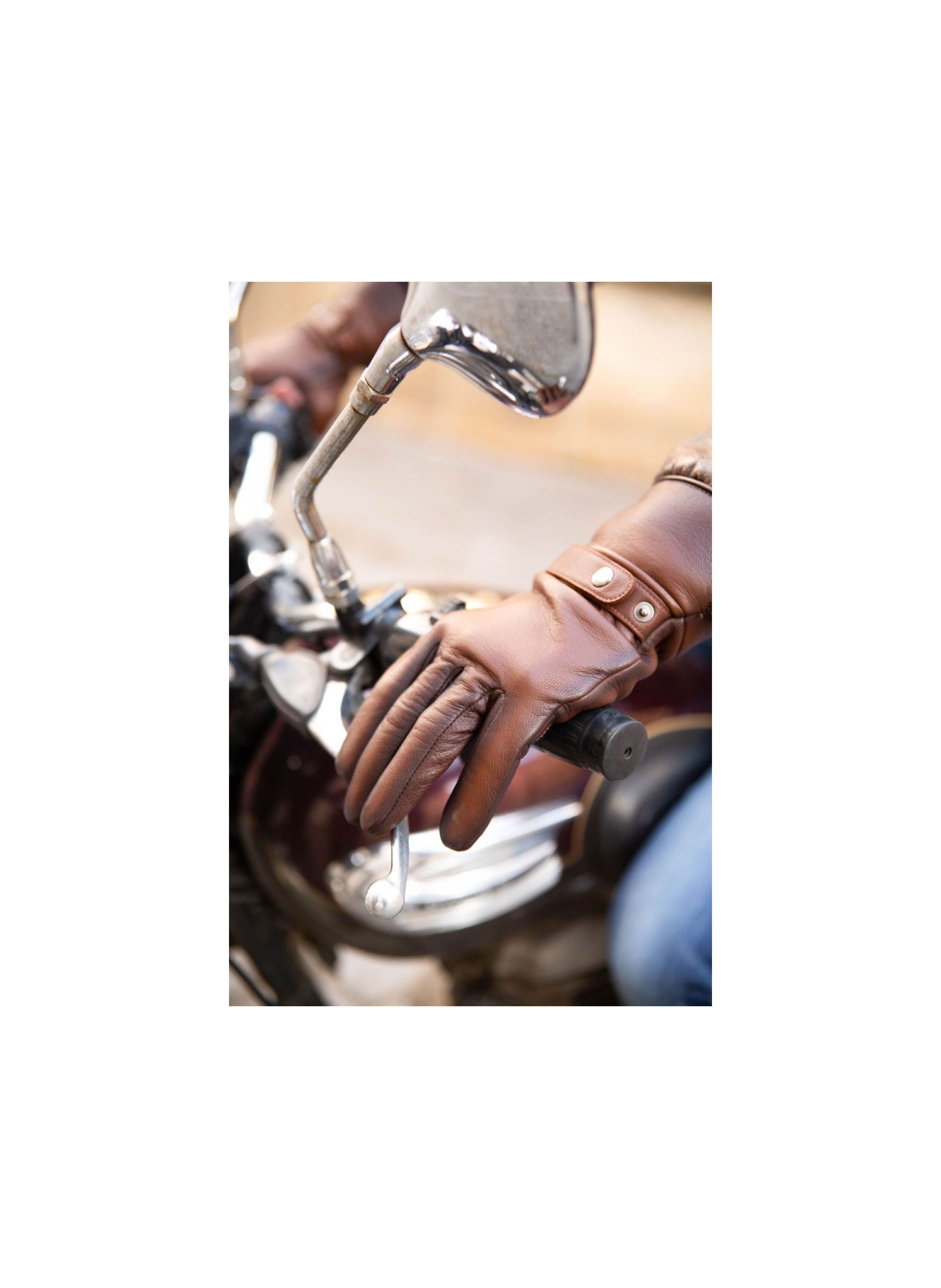 Hooper Mobility Men's Leather Gloves Lined with Alpaca