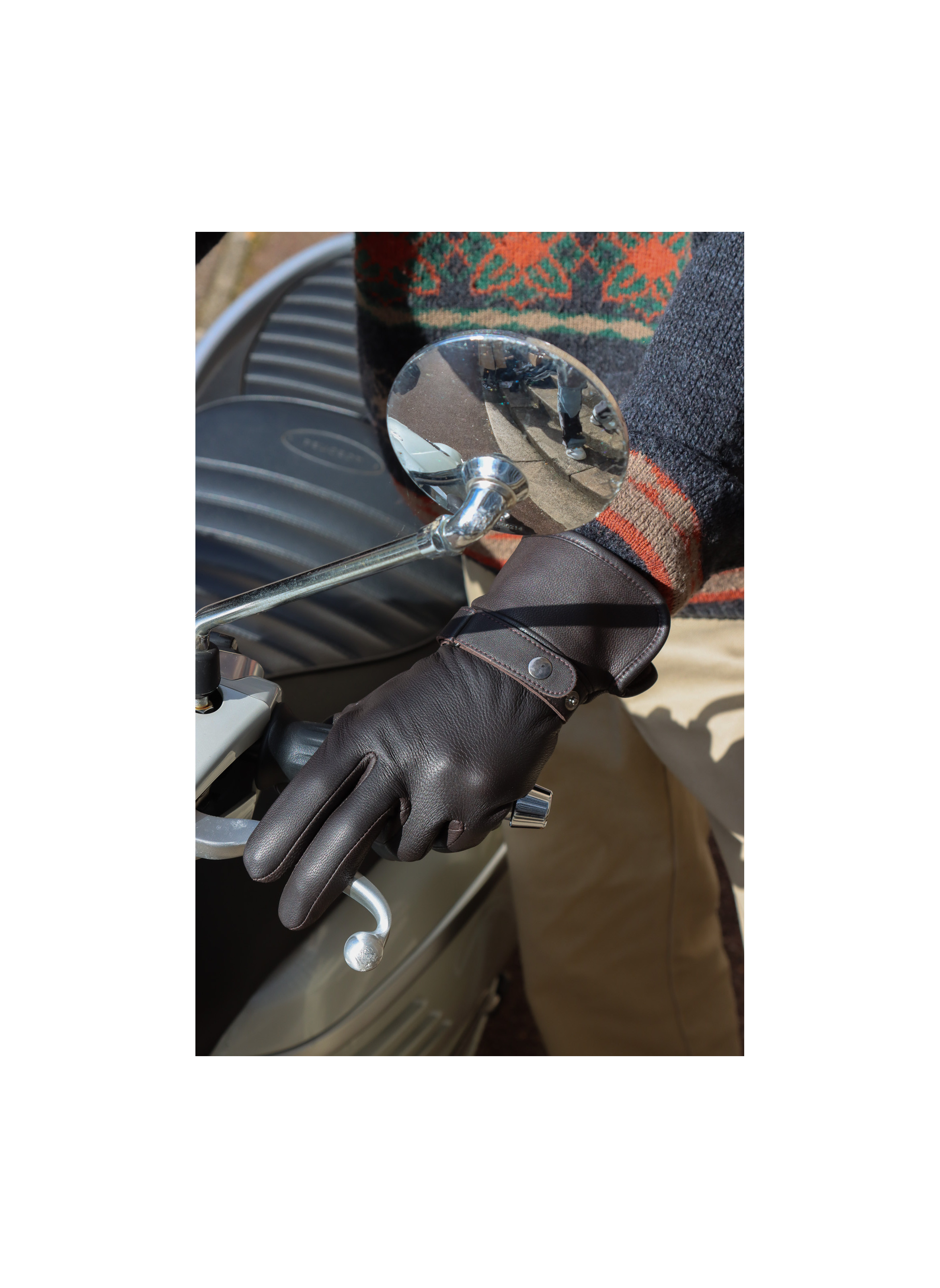 Hooper Mobility Men's Leather Gloves Lined with Alpaca