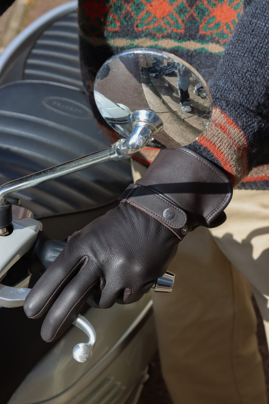 Hooper Mobility Men's Leather Gloves Lined with Alpaca