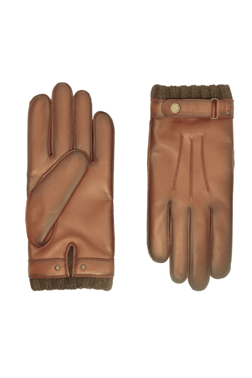 Vincent Men's Leather Gloves Lined with Cashmere