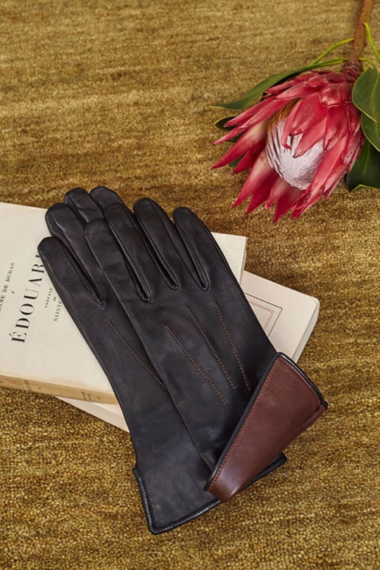 Gants Fanny Femme Cuir Doublés Soie