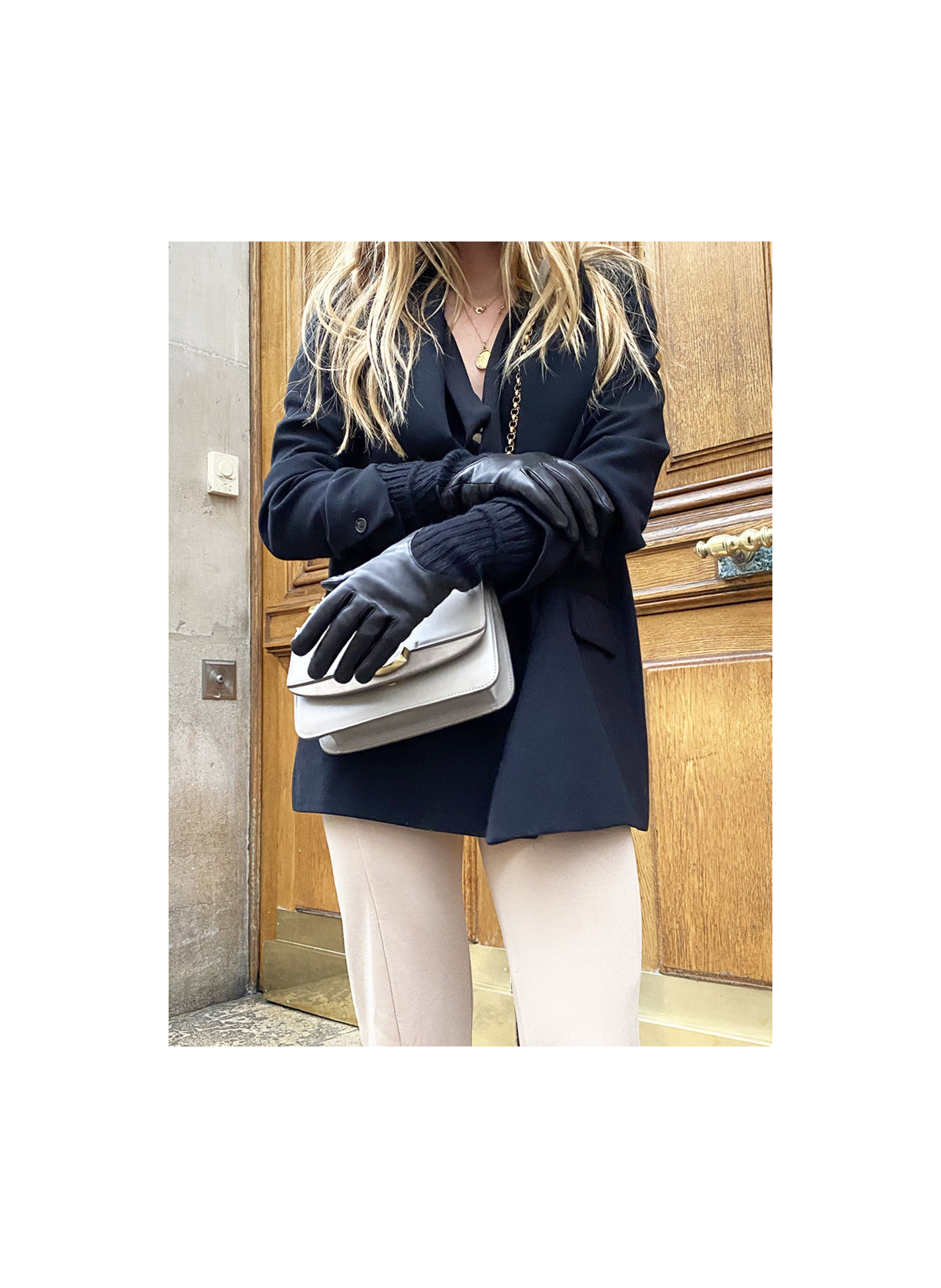 Cécilia Women's Leather Gloves Lined with Alpaca