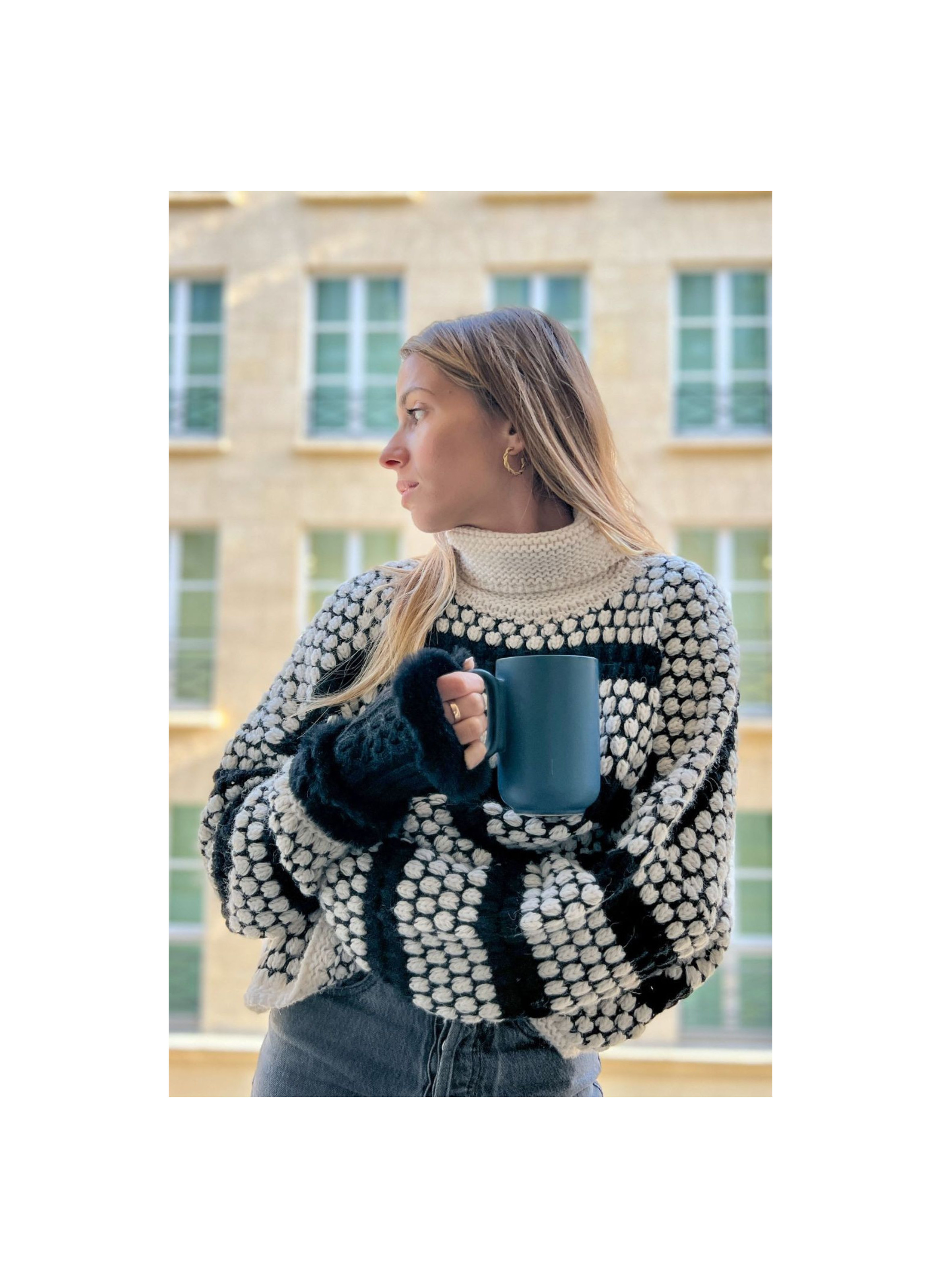 Women's Victoire Wool Mitt with Rabbit Fur