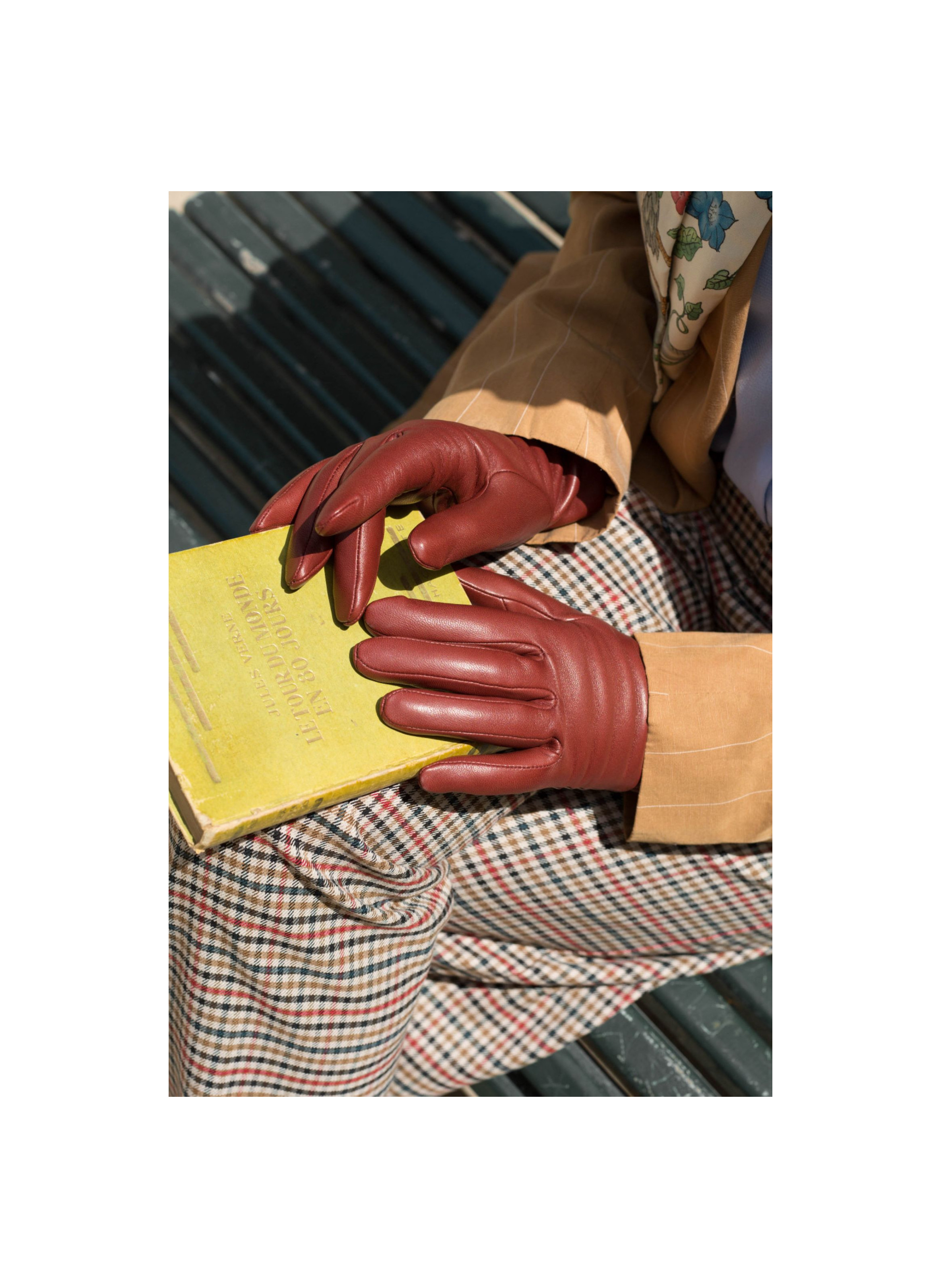 Inès Women's Leather Gloves Lined with Cashmere