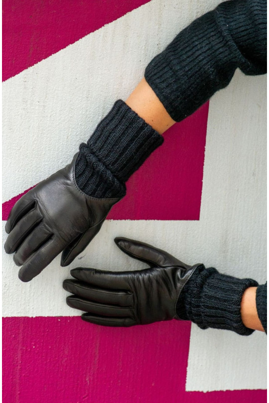 Gants Cécilia Mobilité Femme Cuir Doublés Cachemire