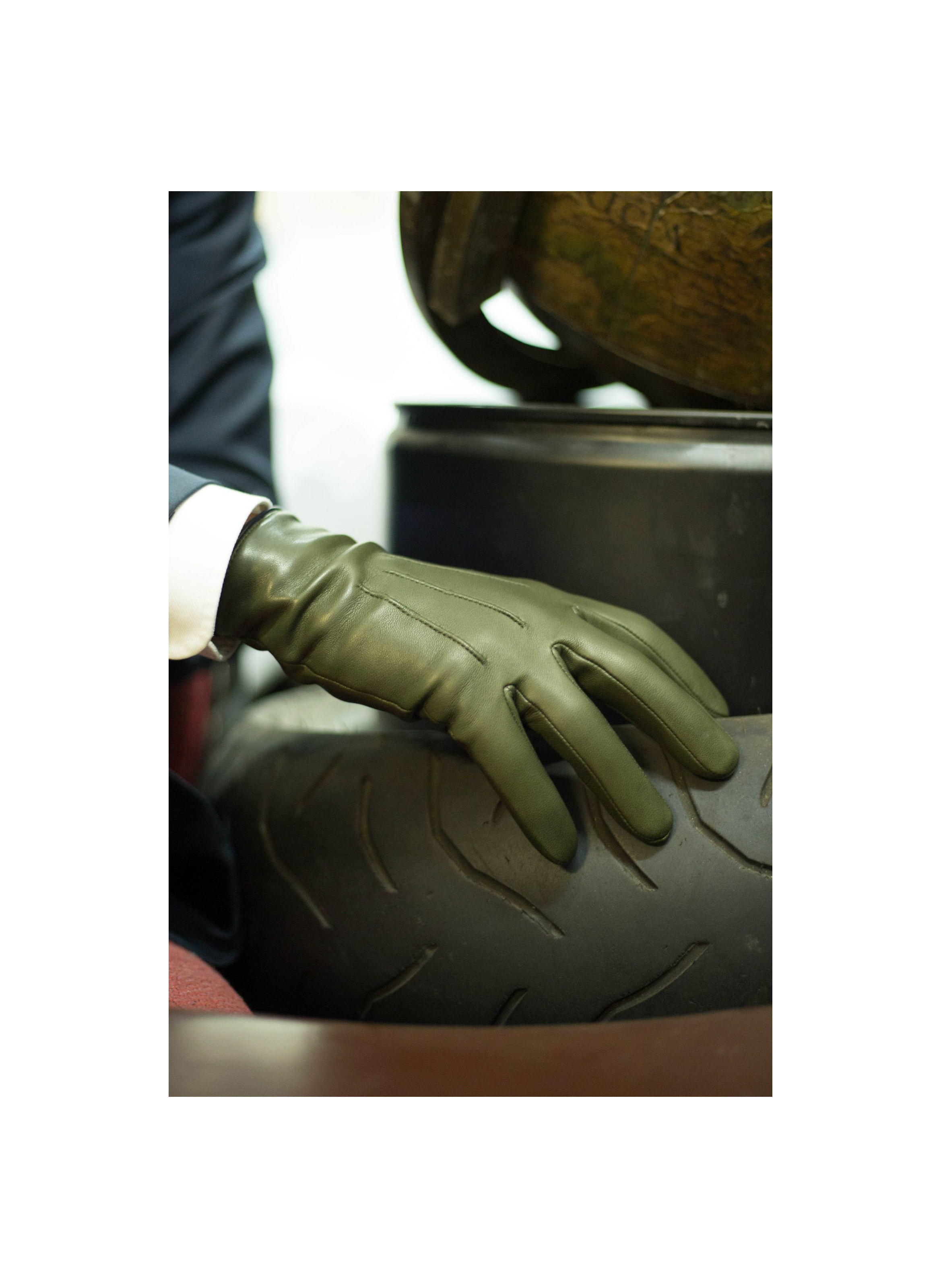 Gants Rick Homme Cuir Doublés Cachemire