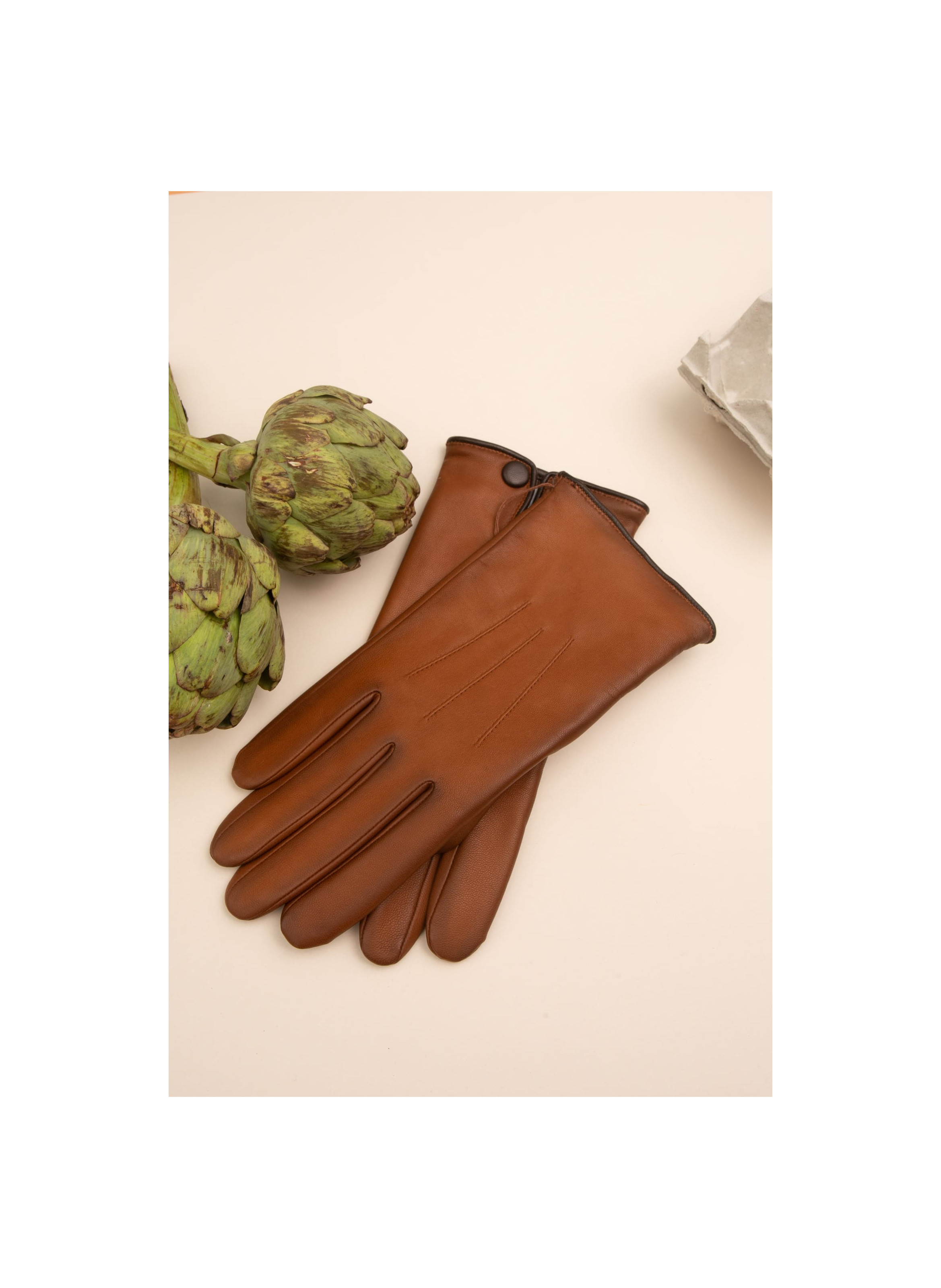 Rick Men's Leather Gloves Lined with Cashmere