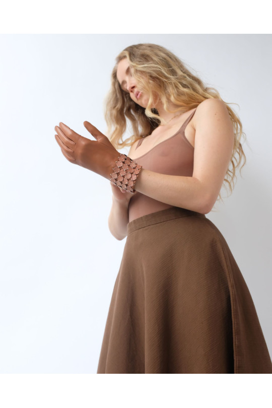 Gants Emilia Femme Cuir Doublés Soie