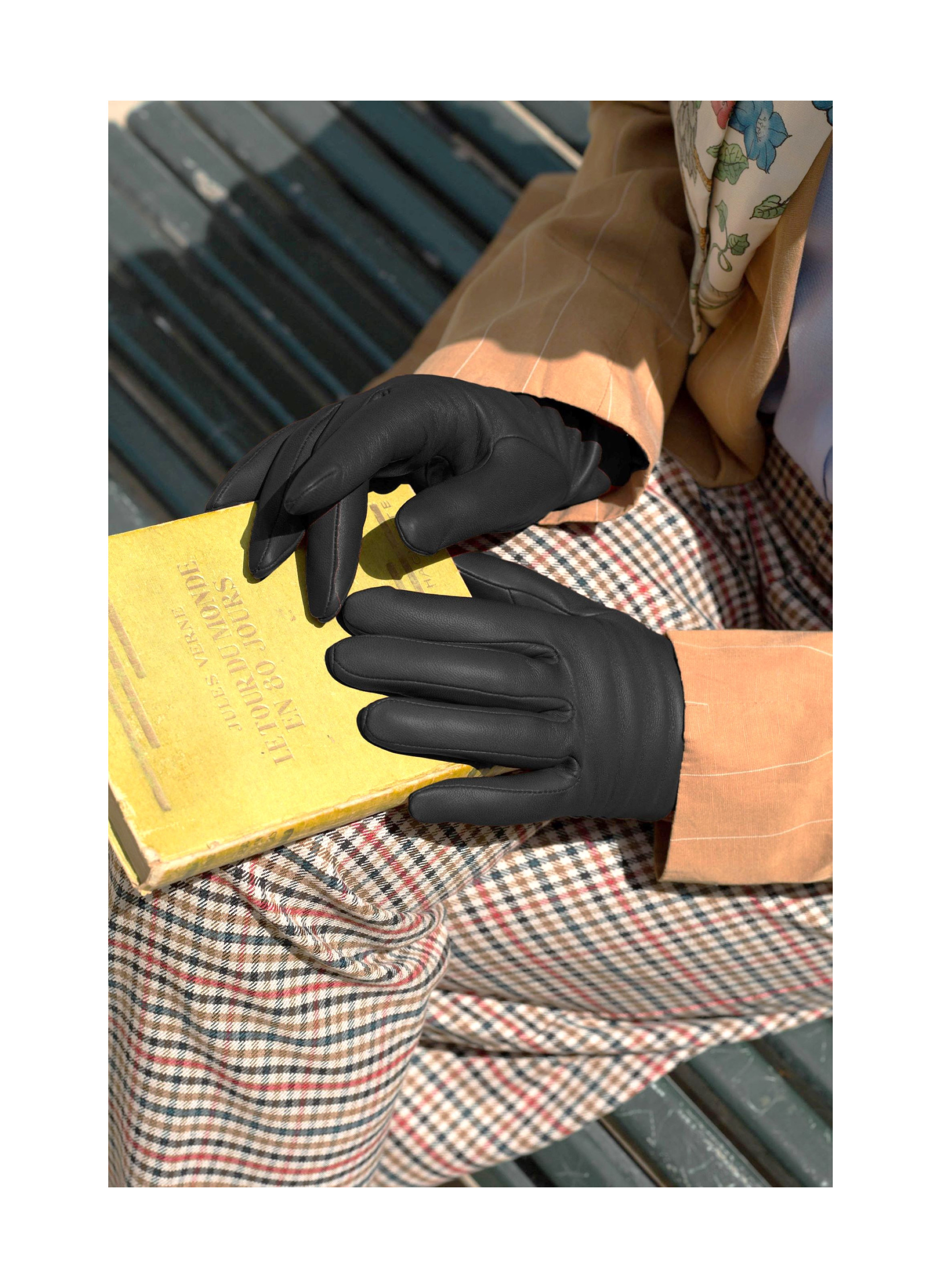 Gants Inès Femme Cuir Doublés Cachemire