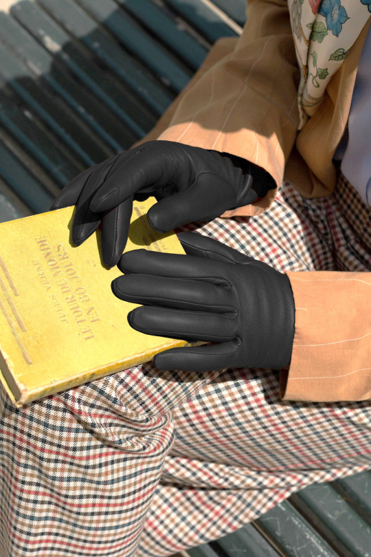 Gants Inès Femme Cuir Doublés Cachemire