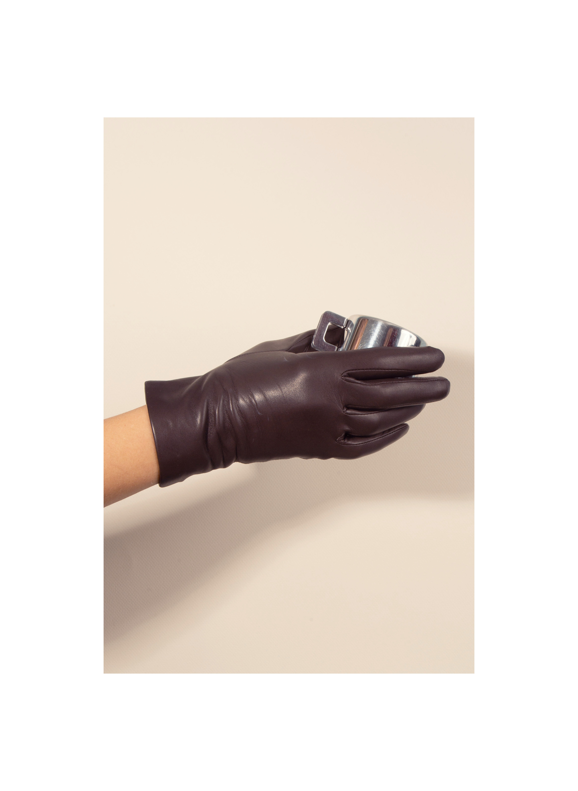Inès Women's Leather Gloves Lined with Cashmere