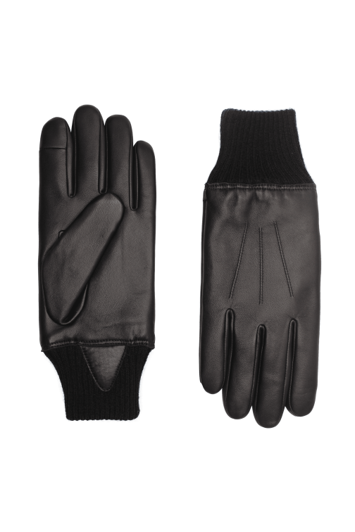 Gants Andrew Homme Cuir Doublés Lapin et Polaire