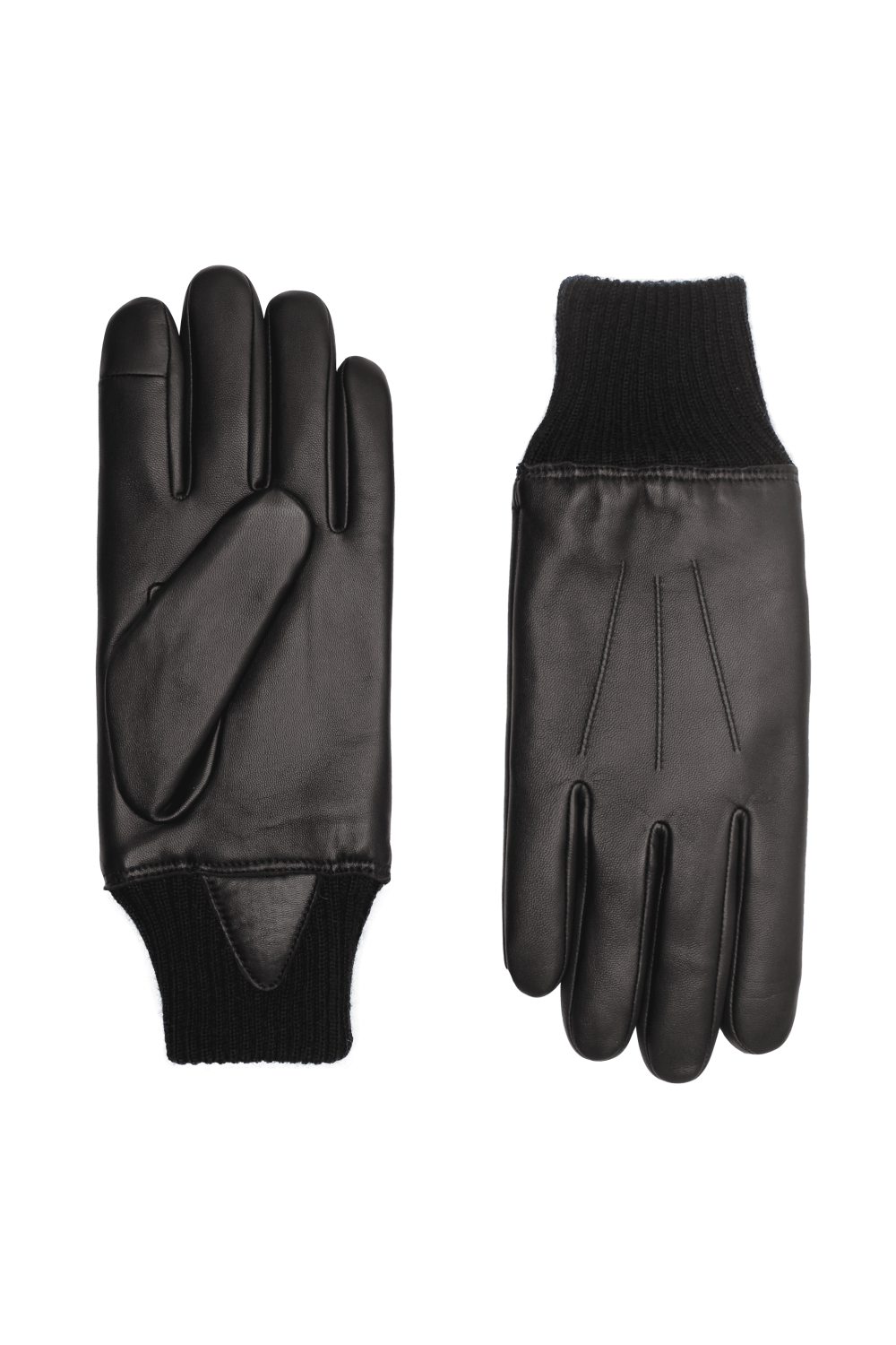 Andrew Men's Leather Gloves Lined with Rabbit Fur and Polar