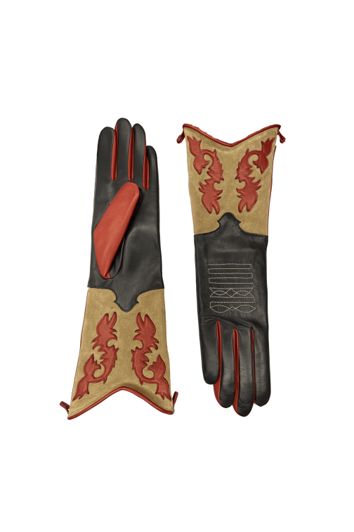Gants Beverly Cuir Doublés Cachemire