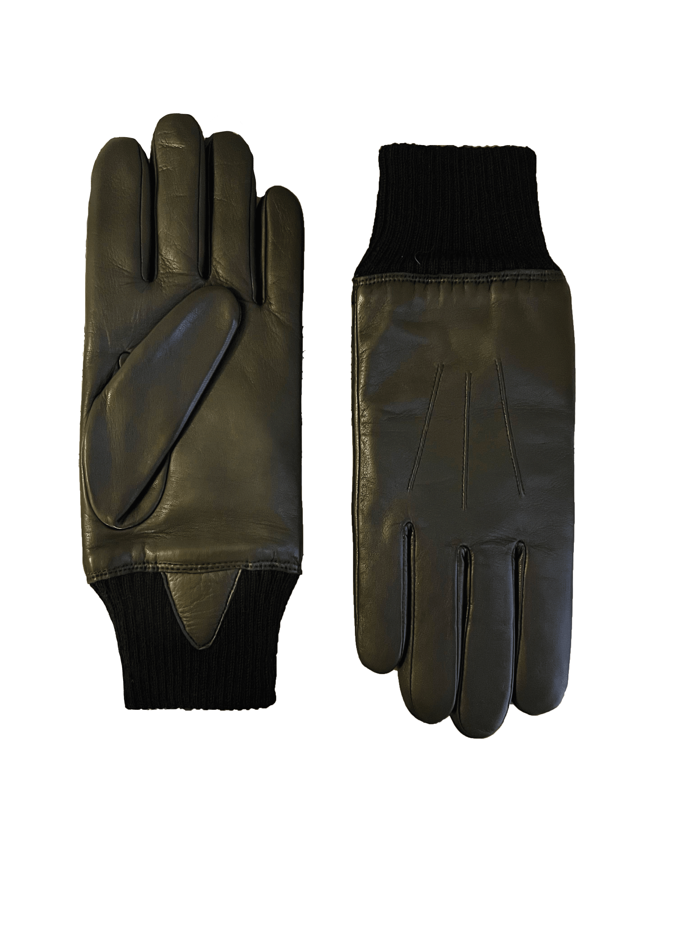 Andrew Men's Leather Gloves Lined with Rabbit Fur and Polar