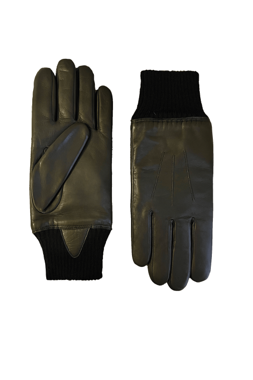 Andrew Men's Leather Gloves Lined with Rabbit Fur and Polar