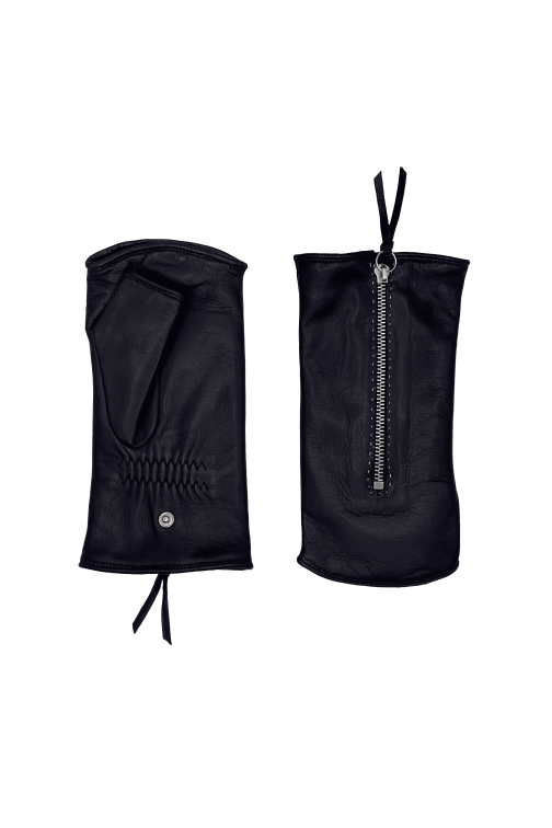 Louisa Women's Leather Mitt Lined with Alpaca