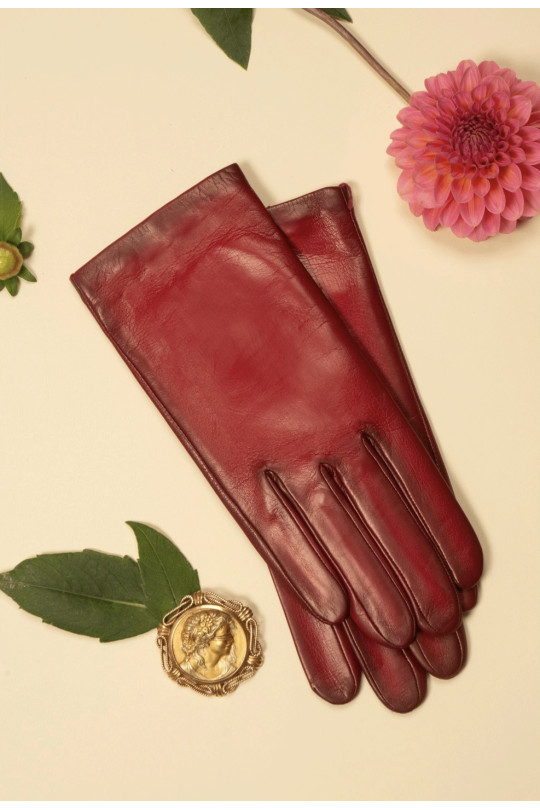 Gants Olga Femme Cuir Doublés Soie