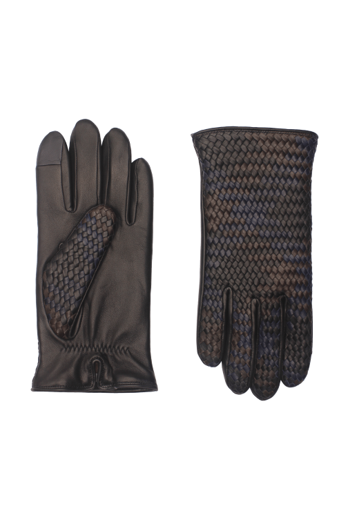 Gants Stanislas Homme Cuir Doublés Cachemire
