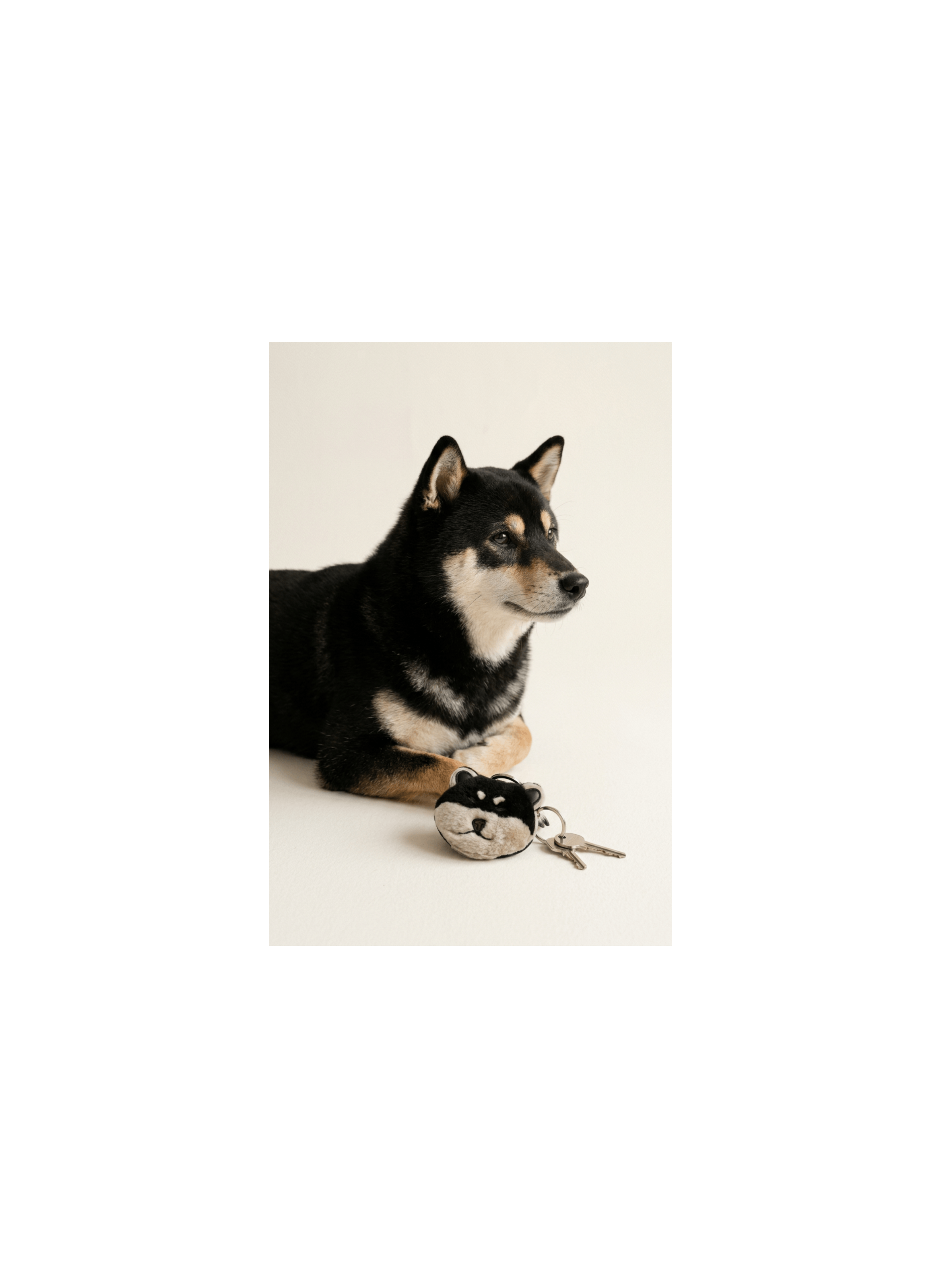 Porte-clé Akita Inu face