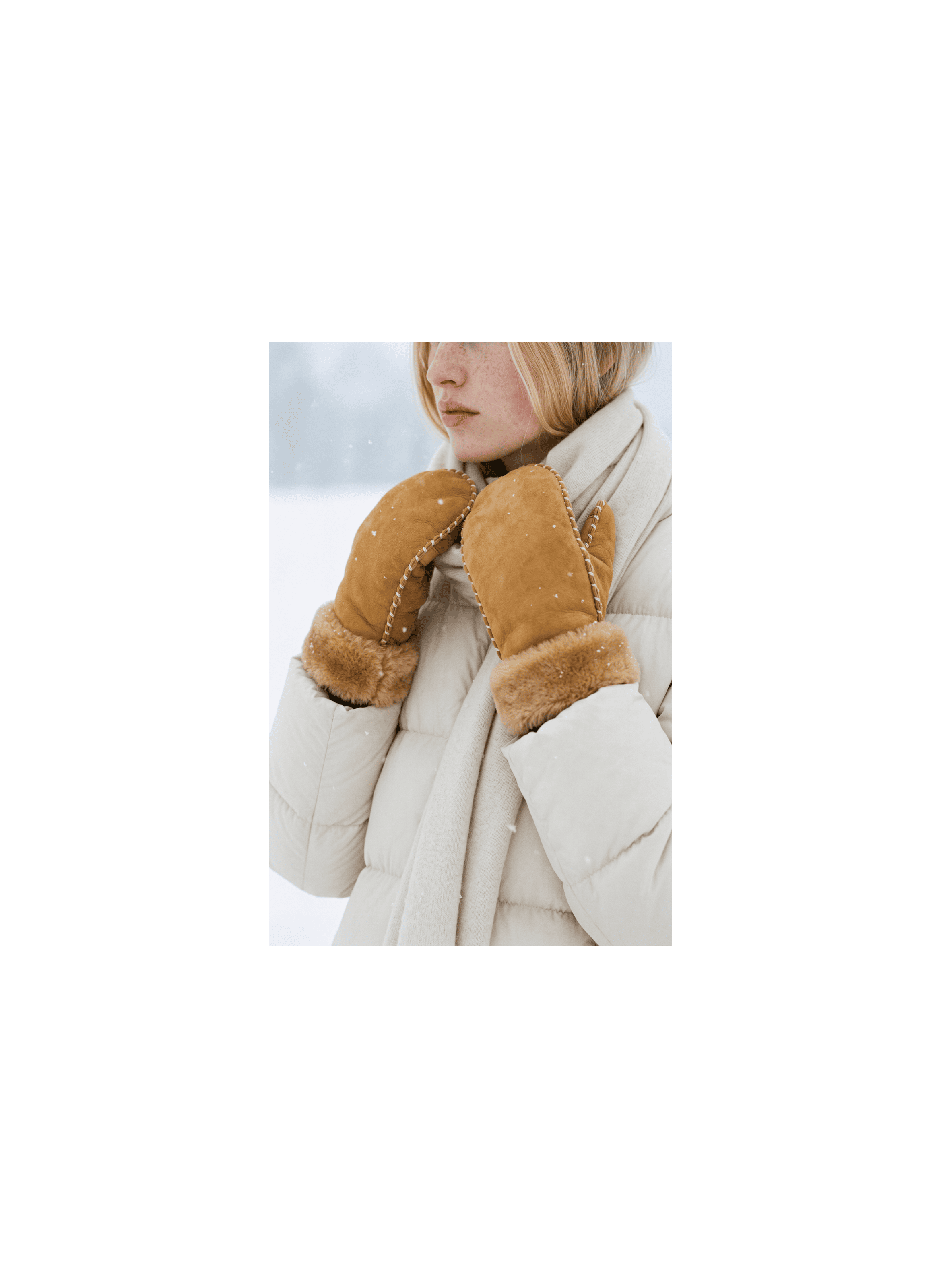 Mouffle Alix Femme Cuir Double Face