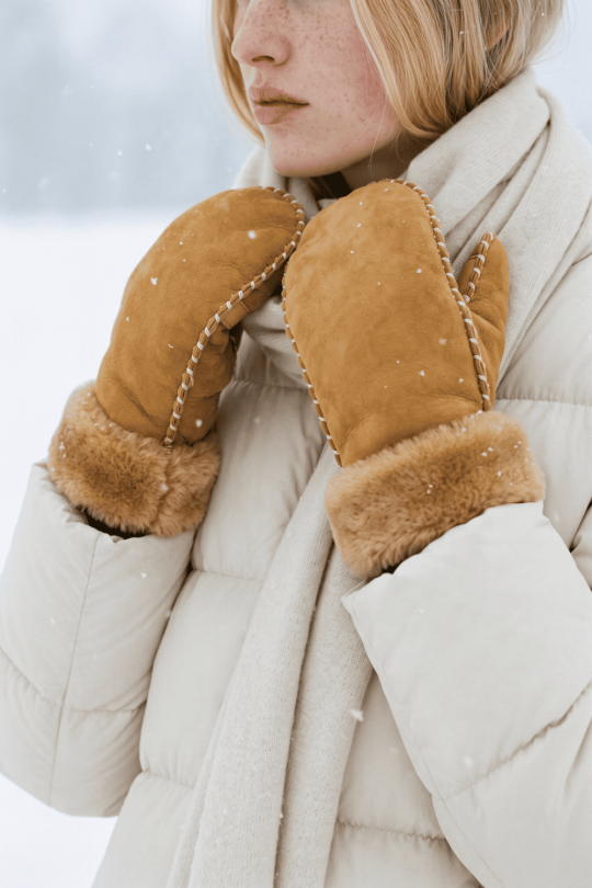 Mouffle Alix Femme Cuir Double Face