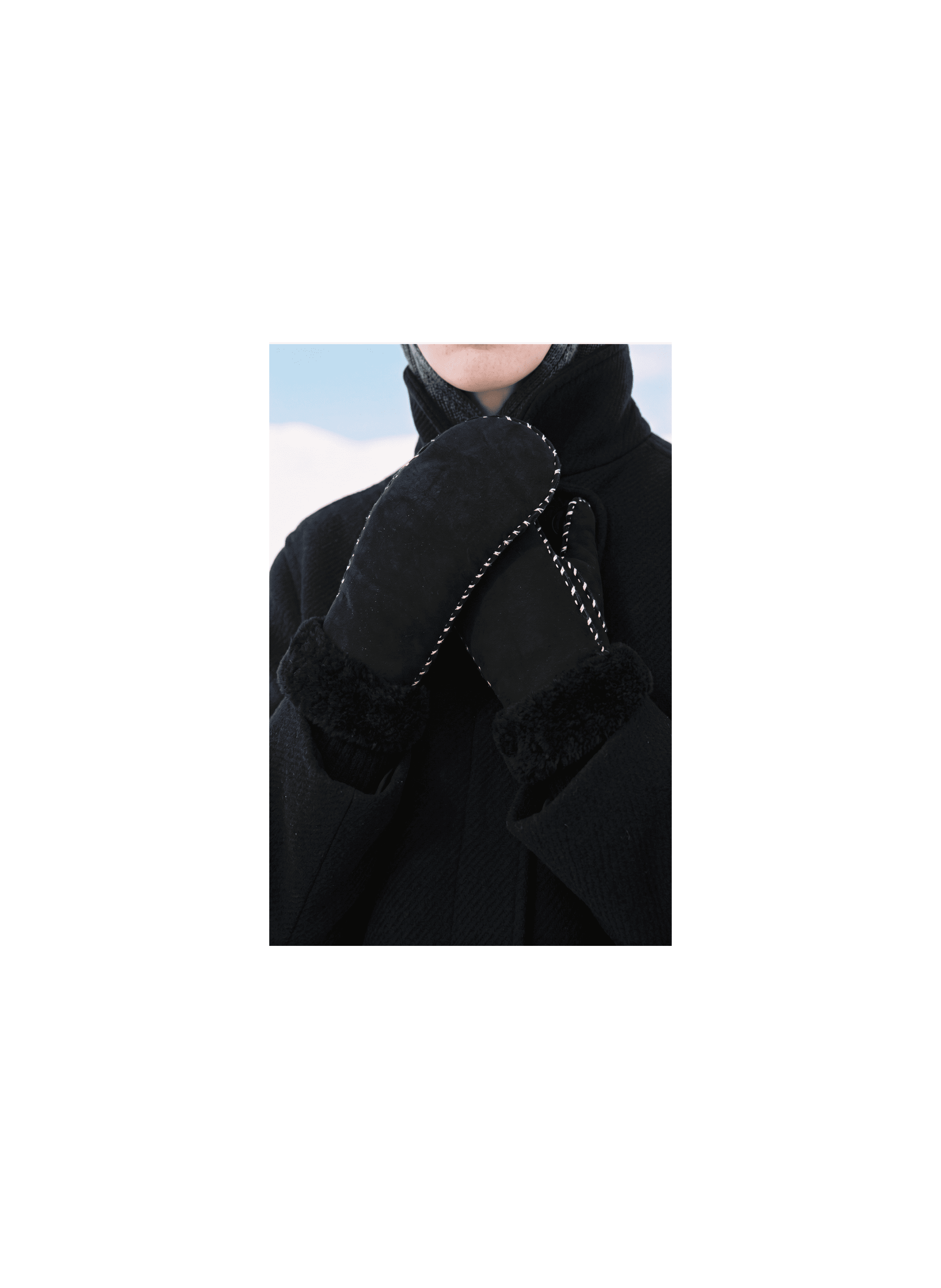 Mouffle Alix Femme Cuir Double Face