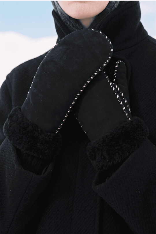Mouffle Alix Femme Cuir Double Face