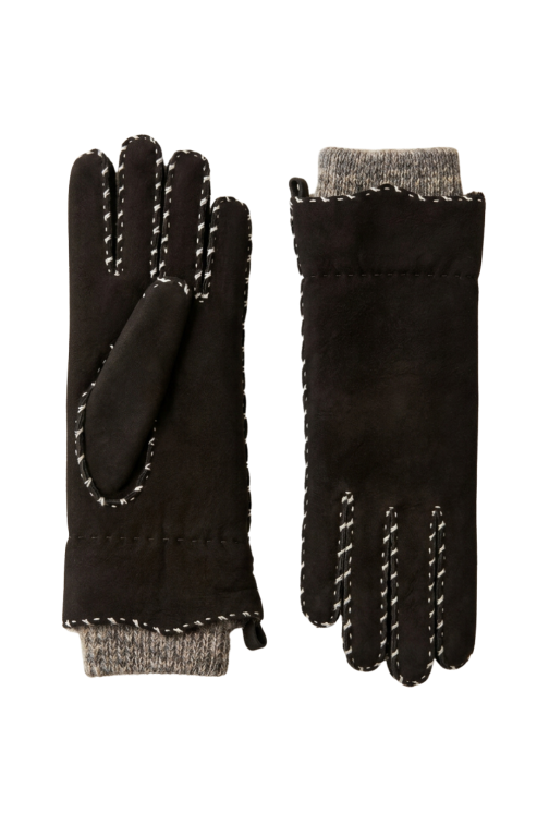Gant femme Alix cuir agneau double face manchette alpaga