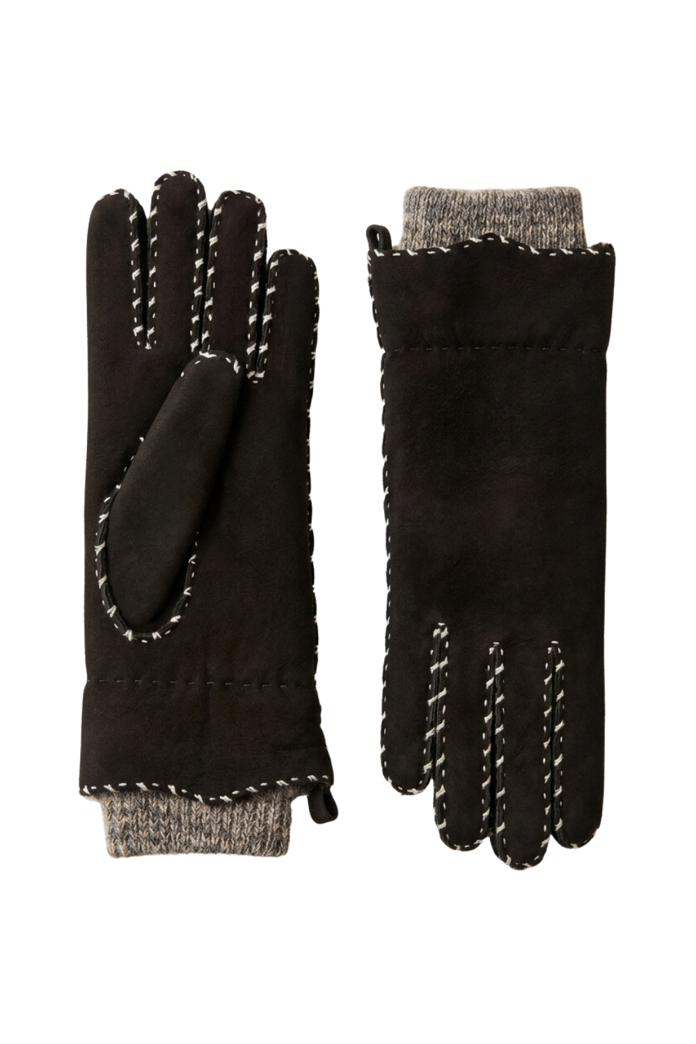 Gant femme Alix cuir agneau double face manchette alpaga