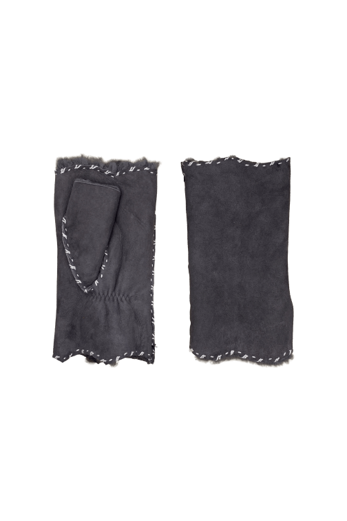 AlixMIT Women's Double Face Leather Mitt