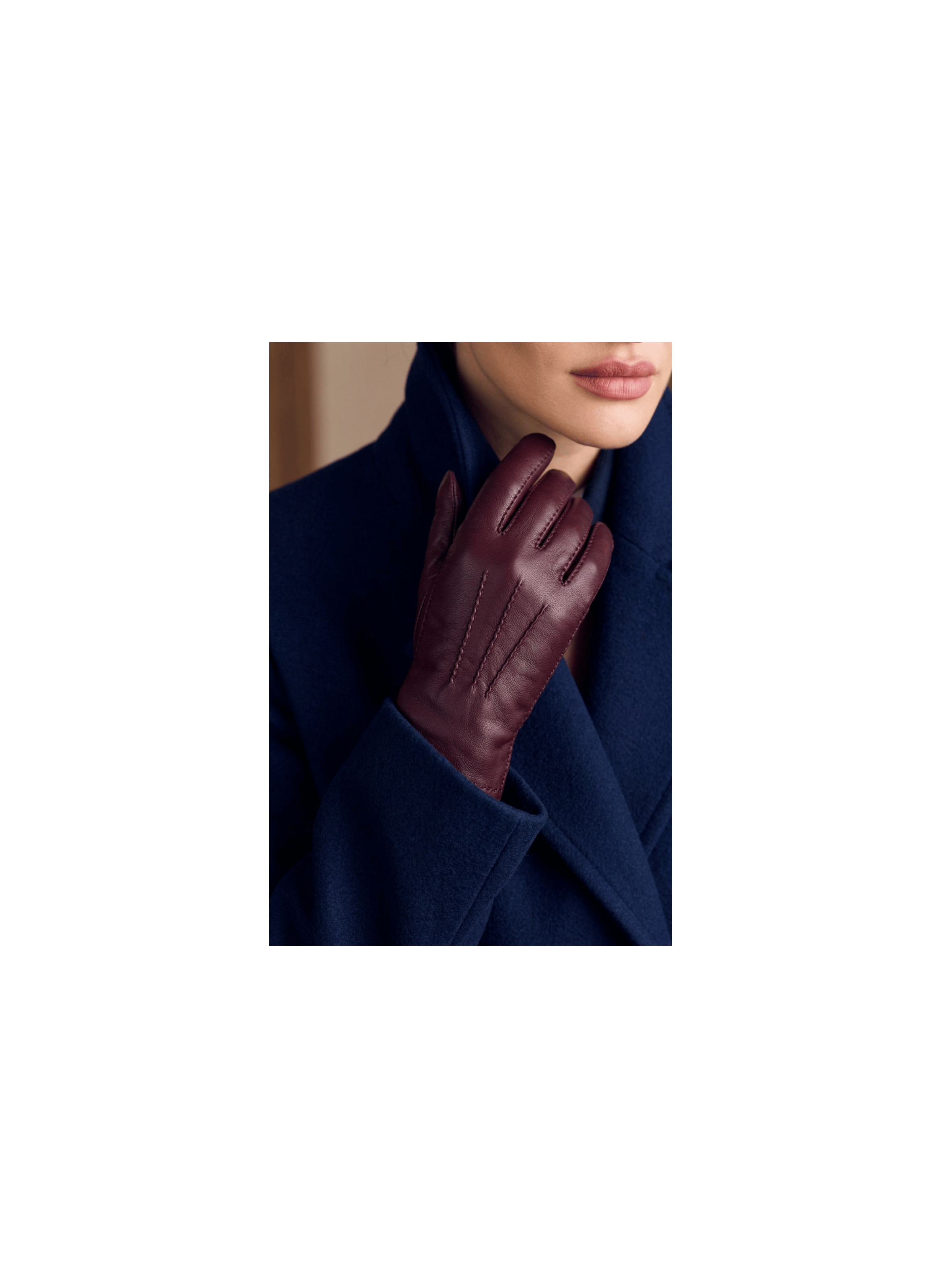 Gants Aude Femme Cuir Doublés Alpaga