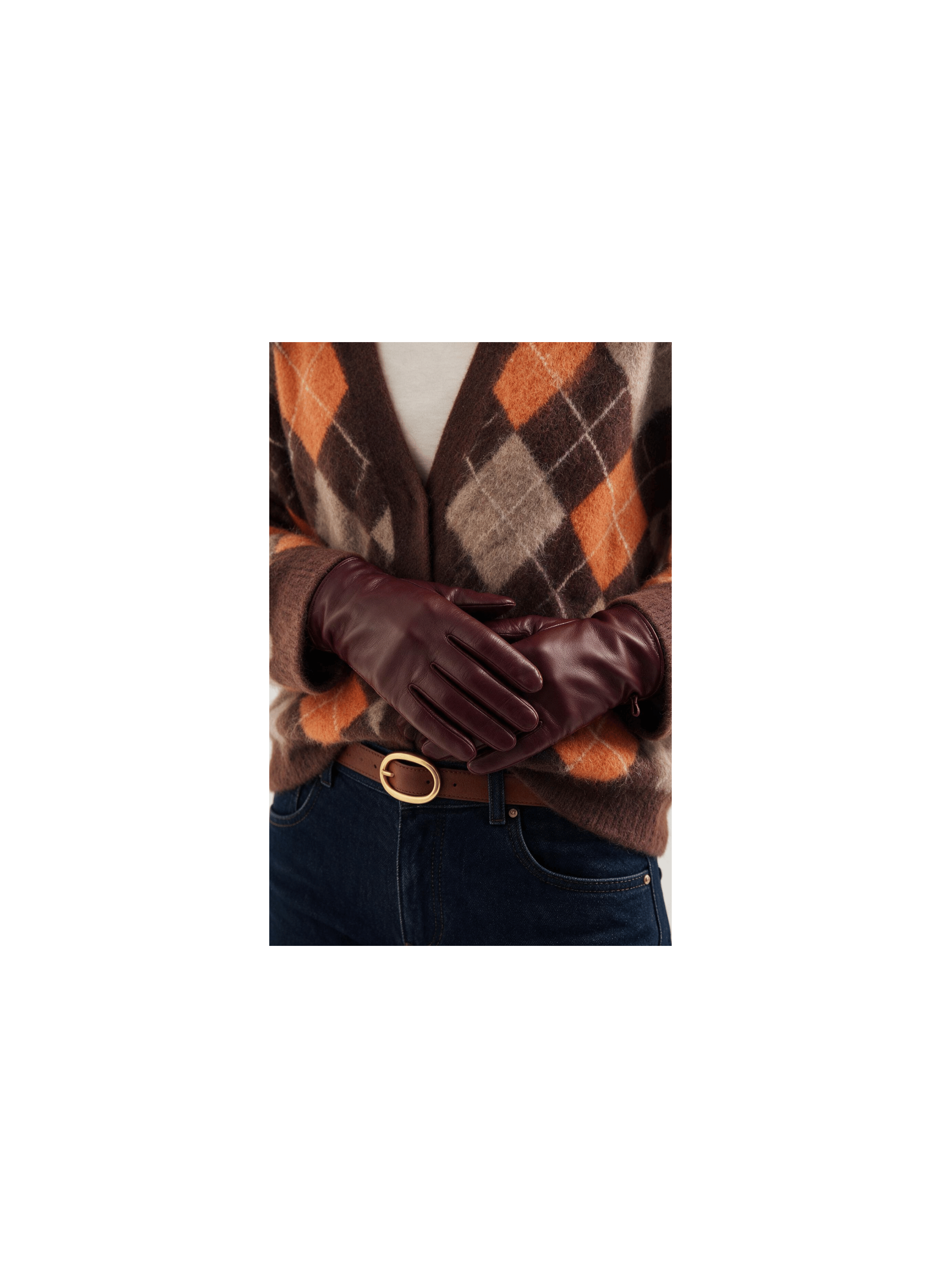 Gants Agatha Femme Cuir Doublés Alpaga