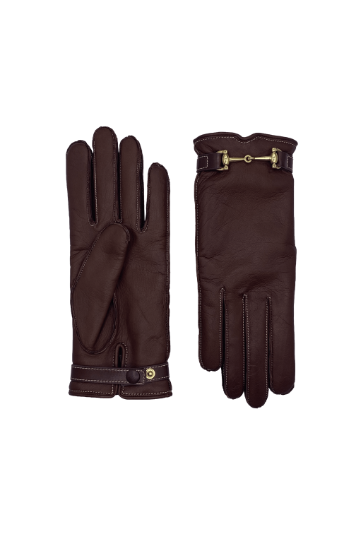 Gants Greco Femme Cuir Doublés Cachemire