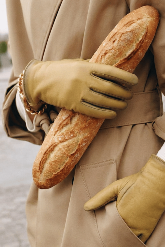 Amal Women's Leather Gloves Lined with Silk