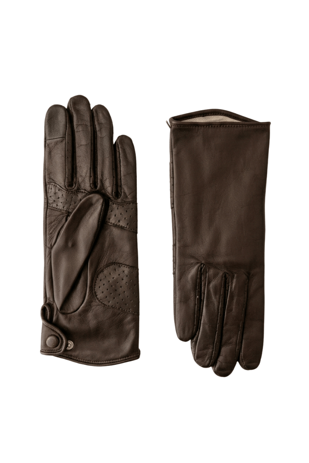 Gants Amal Femme Cuir Doublés Soie
