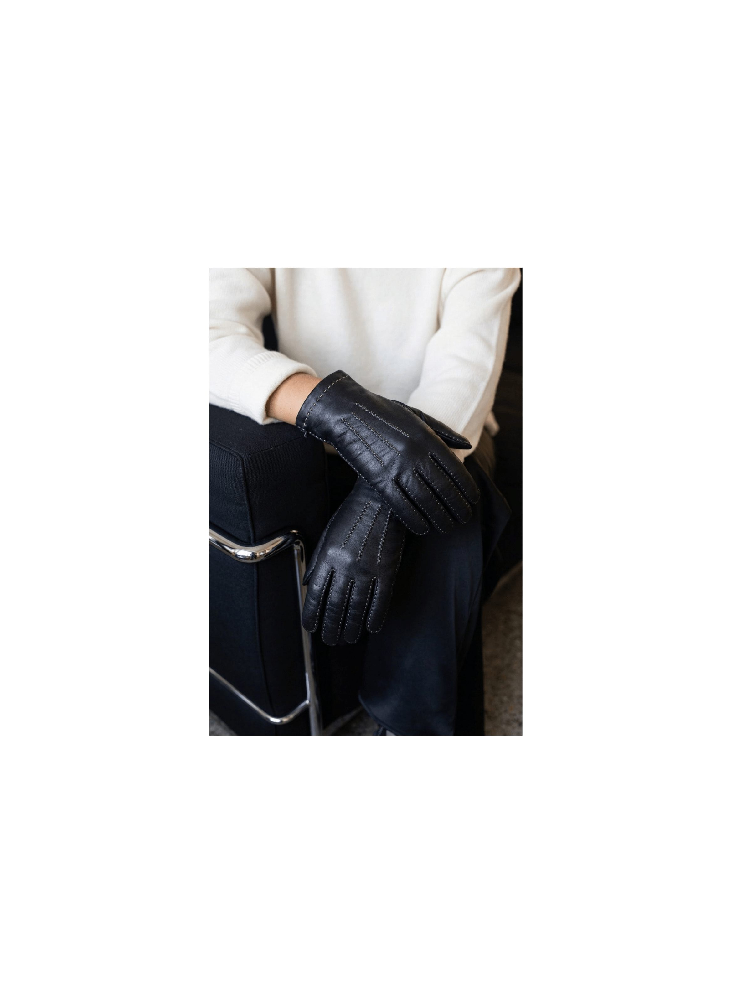 Aude Women's Leather Gloves Lined with Cashmere