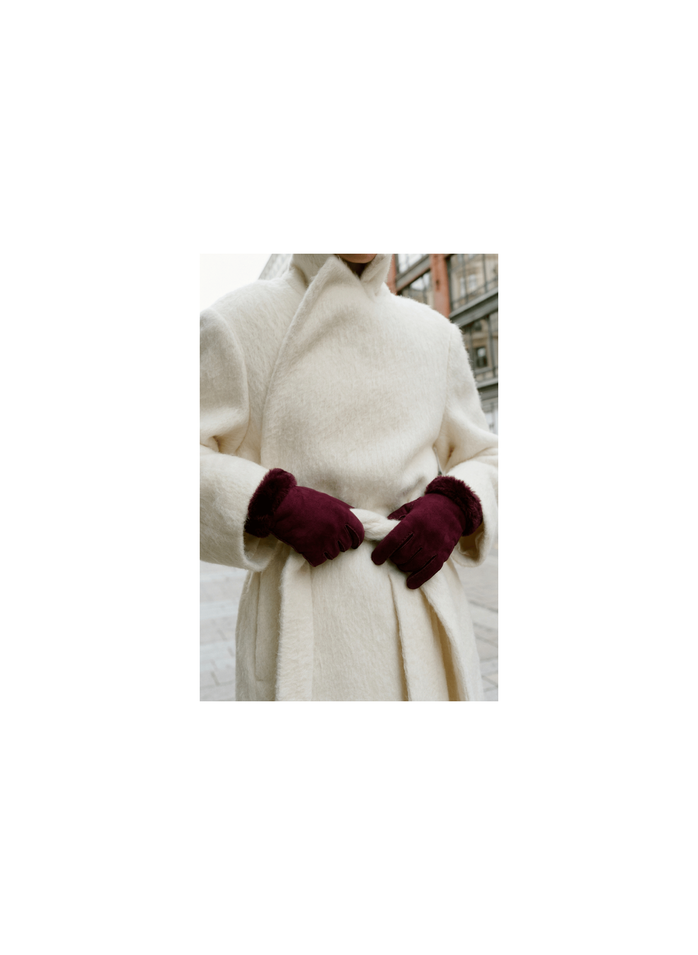 Denise Women's Double Face Leather Gloves