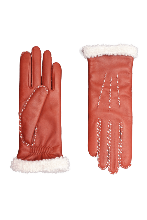 Gants Marie-Louise Femme Cuir Doublés Alpaga