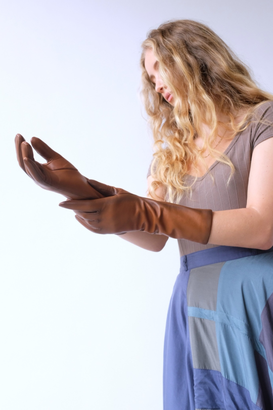 Gants Célia Femme Cuir Doublés Soie