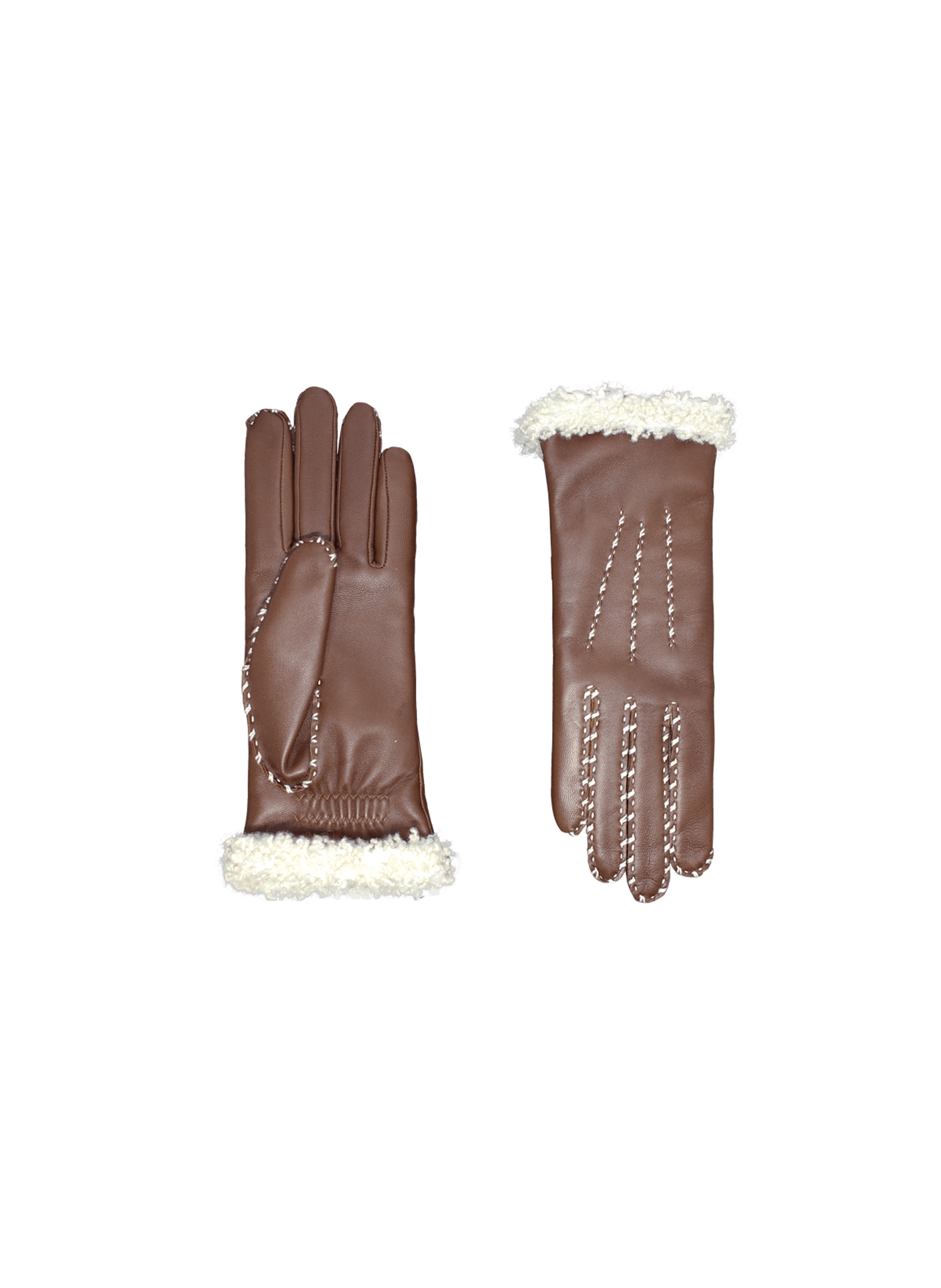 Gants Marie-Louise Femme Cuir Doublés Alpaga