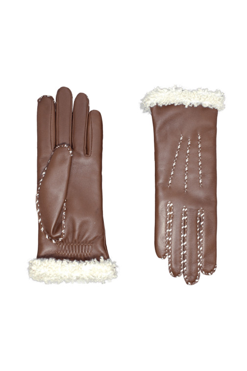 Gants Marie-Louise Femme Cuir Doublés Alpaga