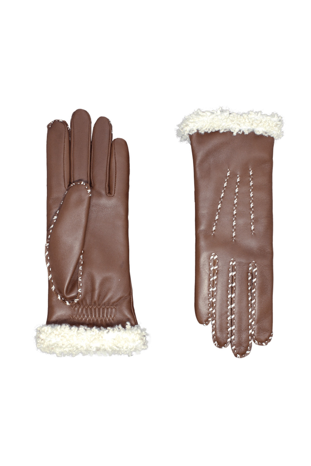 Gants Marie-Louise Femme Cuir Doublés Alpaga